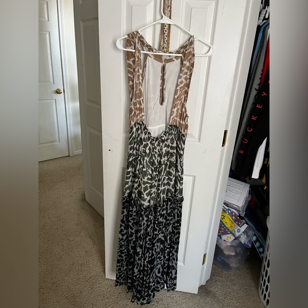 Multi color halter dress